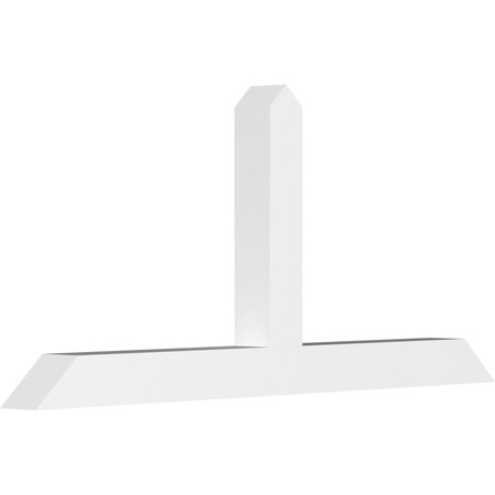 Ekena Millwork Portland Architectural Grade PVC Gable Bracket, 84"W x 38 1/2"H x 6"D x 6"F, 11/12 Pitch GBP084X39X0606POR00
